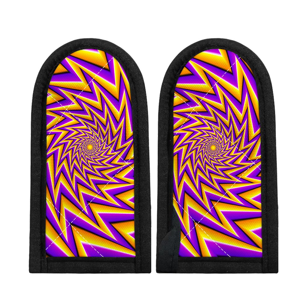 Yellow Big Bang Moving Optical Illusion Skillet Handle Cover