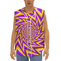 Yellow Big Bang Moving Optical Illusion Sleeveless Baseball Jersey