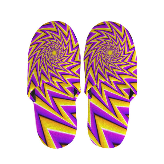 Yellow Big Bang Moving Optical Illusion Slippers