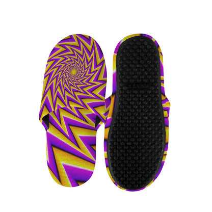 Yellow Big Bang Moving Optical Illusion Slippers