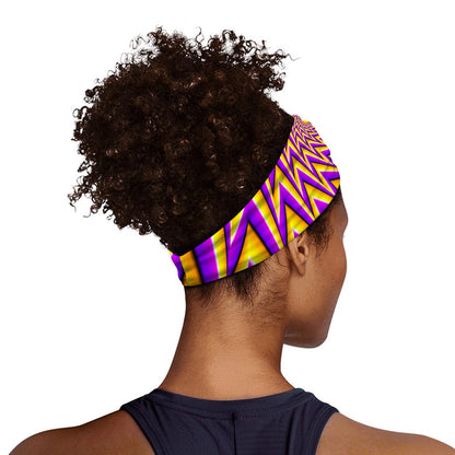 Yellow Big Bang Moving Optical Illusion Sports Headband
