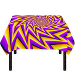 Yellow Big Bang Moving Optical Illusion Tablecloth