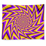 Yellow Big Bang Moving Optical Illusion Tapestry