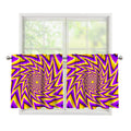 Yellow Big Bang Moving Optical Illusion Tier Curtains