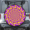 Yellow Big Bang Moving Optical Illusion Tire Cover