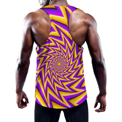 Yellow Big Bang Moving Optical Illusion Training Tank Top