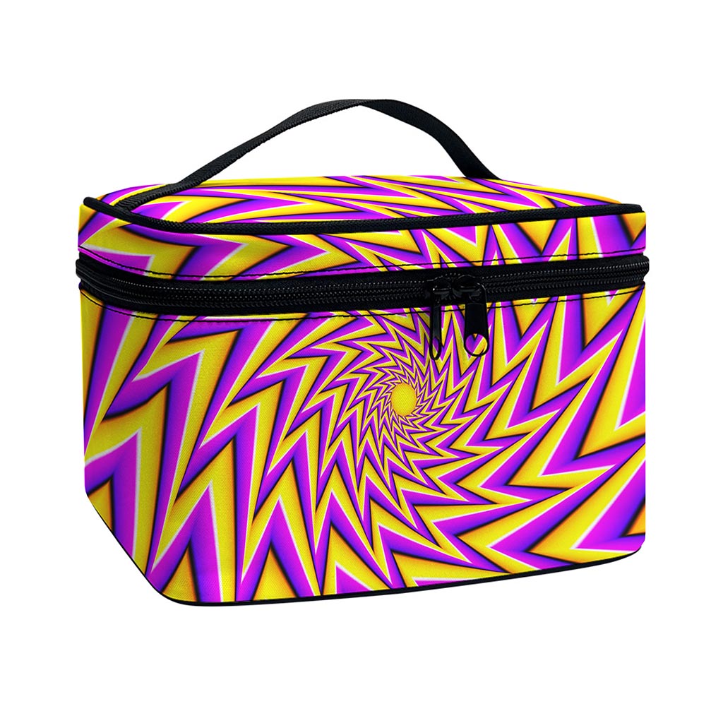 Yellow Big Bang Moving Optical Illusion Travel Makeup Bag
