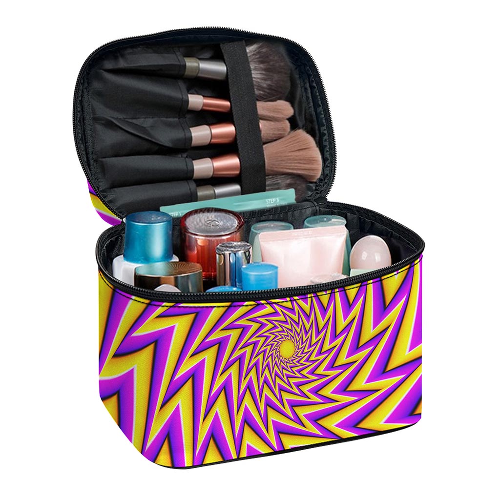 Yellow Big Bang Moving Optical Illusion Travel Makeup Bag