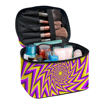 Yellow Big Bang Moving Optical Illusion Travel Makeup Bag