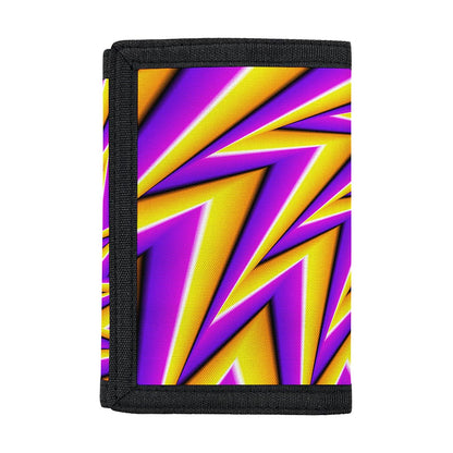 Yellow Big Bang Moving Optical Illusion Trifold Wallet