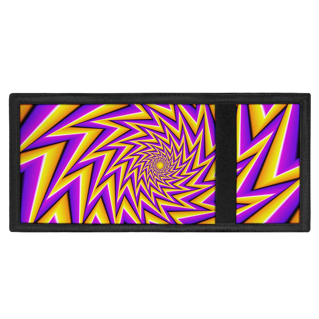 Yellow Big Bang Moving Optical Illusion Trifold Wallet