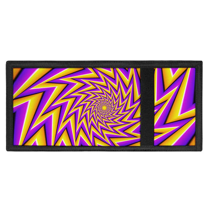 Yellow Big Bang Moving Optical Illusion Trifold Wallet