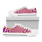 Yellow Big Bang Moving Optical Illusion White Low Top Sneakers
