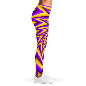 Yellow Big Bang Moving Optical Illusion Women's Leggings