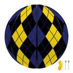 Yellow Black And Blue Argyle Print Basketball
