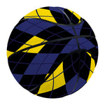 Yellow Black And Blue Argyle Print Basketball