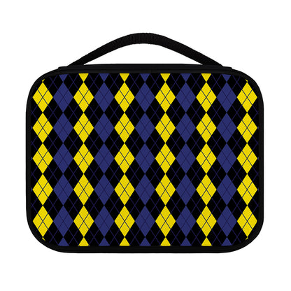 Yellow Black And Blue Argyle Print Classic Bible Case