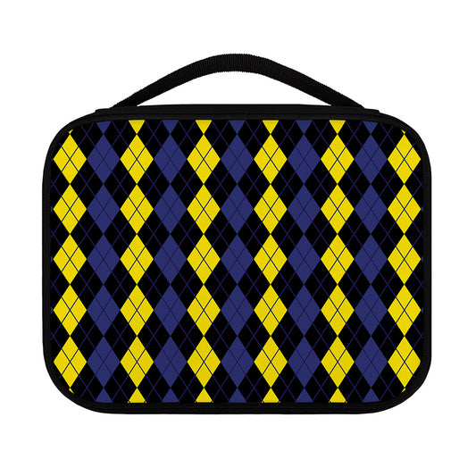 Yellow Black And Blue Argyle Print Classic Bible Case
