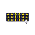 Yellow Black And Blue Argyle Print Extended Mouse Pad