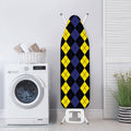 Yellow Black And Blue Argyle Print Ironing Board Cover