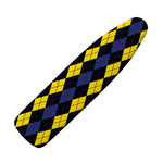 Yellow Black And Blue Argyle Print Ironing Board Cover