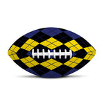 Yellow Black And Blue Argyle Print Rugby Ball