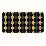Yellow Black And Blue Argyle Print Towel
