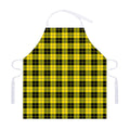 Yellow Black And Blue Tartan Print Adjustable Apron