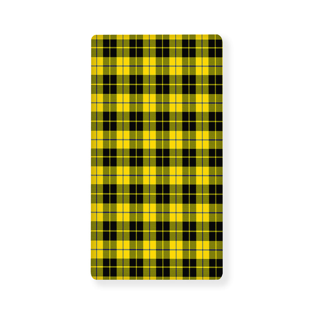Yellow Black And Blue Tartan Print Baby Crib Sheet