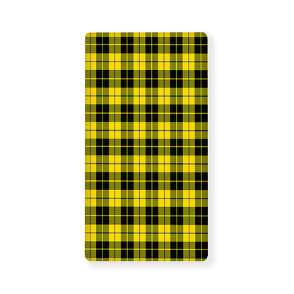 Yellow Black And Blue Tartan Print Baby Crib Sheet
