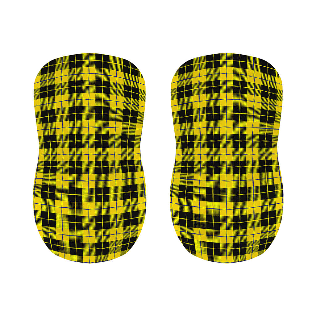 Yellow Black And Blue Tartan Print Bar Stool Covers