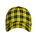Yellow Black And Blue Tartan Print Baseball Cap