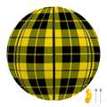 Yellow Black And Blue Tartan Print Basketball