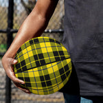 Yellow Black And Blue Tartan Print Basketball