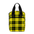 Yellow Black And Blue Tartan Print Bible Tote Bag