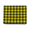 Yellow Black And Blue Tartan Print Bifold Wallet