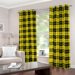 Yellow Black And Blue Tartan Print Blackout Grommet Curtains