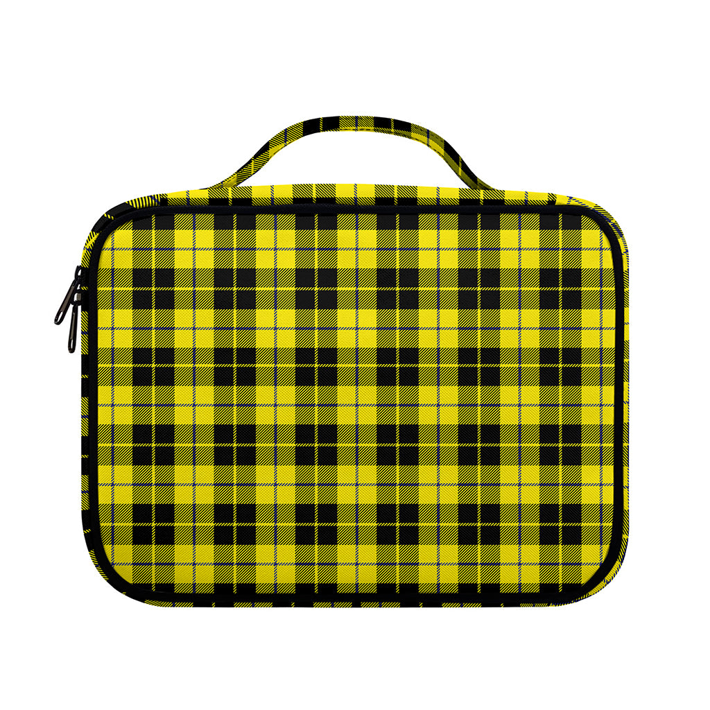 Yellow Black And Blue Tartan Print Briefcase Bible Bag