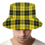 Yellow Black And Blue Tartan Print Bucket Hat