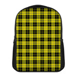 Yellow Black And Blue Tartan Print Casual Backpack