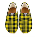 Yellow Black And Blue Tartan Print Casual Shoes