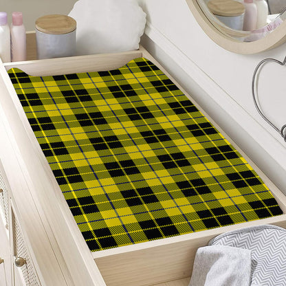 Yellow Black And Blue Tartan Print Changing Pad Cover