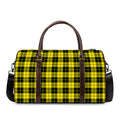Yellow Black And Blue Tartan Print Duffel Bag