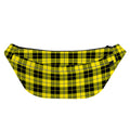 Yellow Black And Blue Tartan Print Fanny Pack