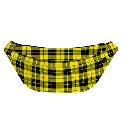 Yellow Black And Blue Tartan Print Fanny Pack
