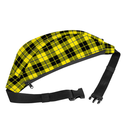 Yellow Black And Blue Tartan Print Fanny Pack