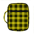 Yellow Black And Blue Tartan Print Front Pocket Bible Bag