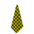 Yellow Black And Blue Tartan Print Hand Towel