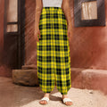 Yellow Black And Blue Tartan Print Harem Pants