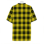 Yellow Black And Blue Tartan Print Hawaiian Shirt